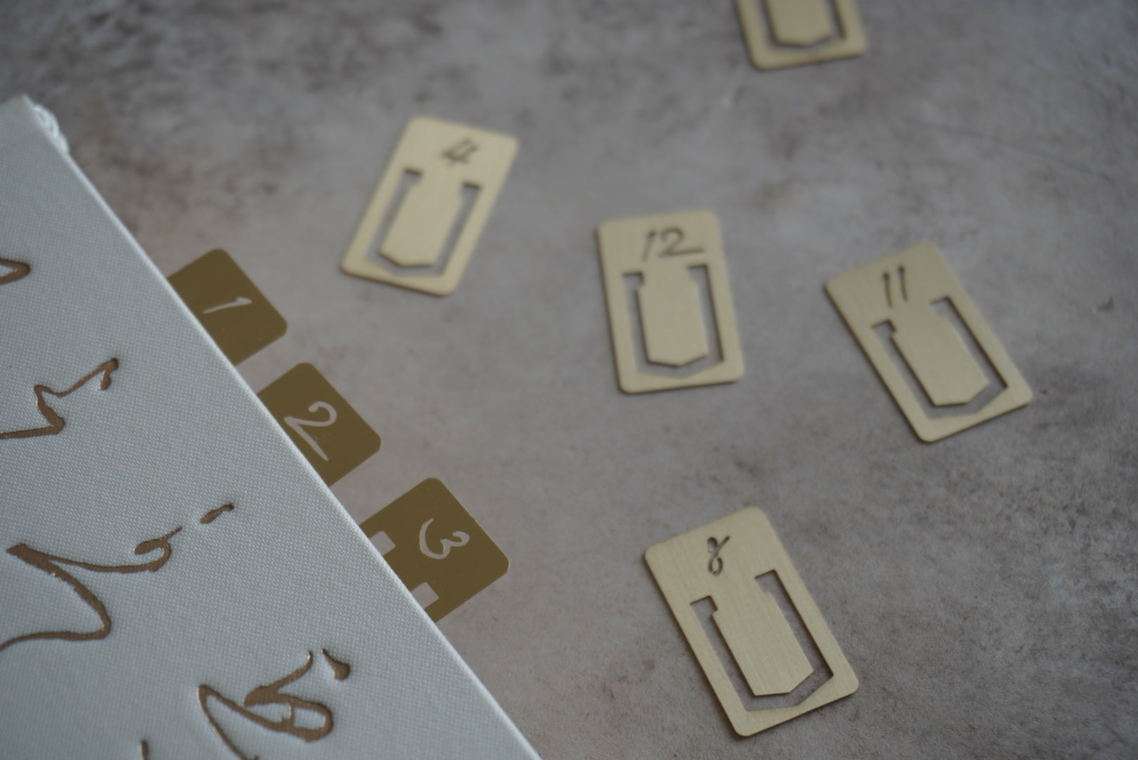 Numbered Brass Bookmarks