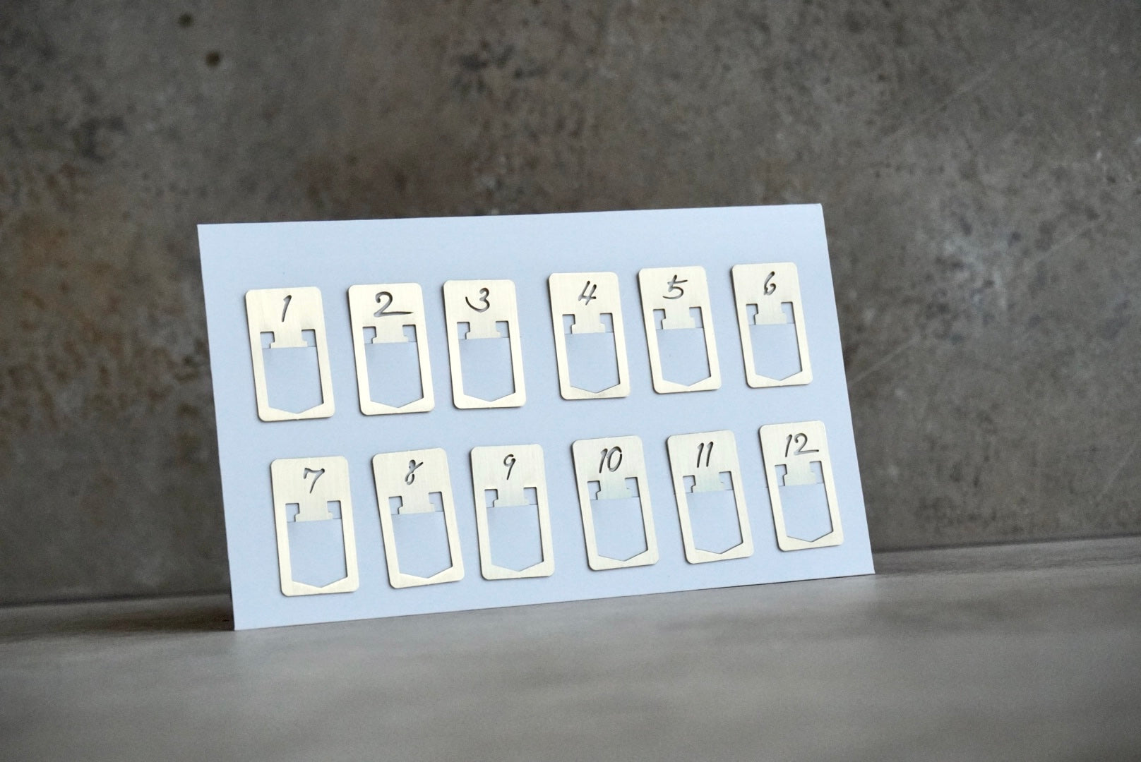 Numbered Brass Bookmarks