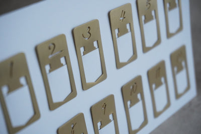 Numbered Brass Bookmarks