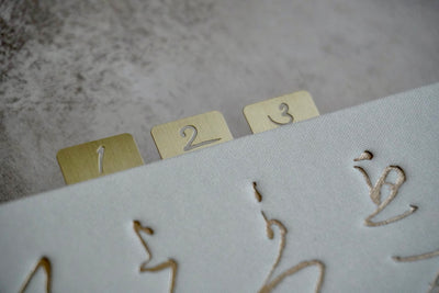 Numbered Brass Bookmarks