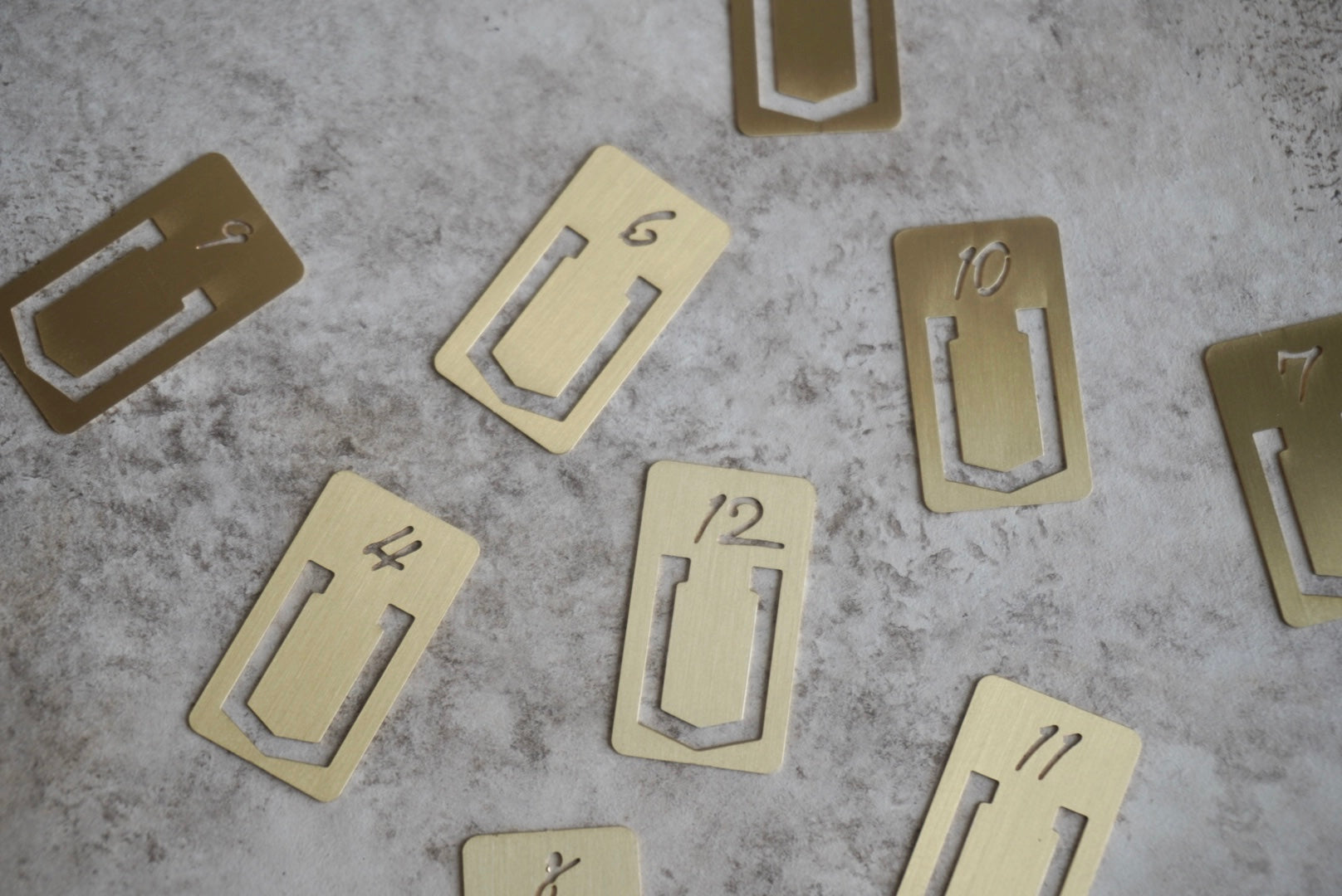 Numbered Brass Bookmarks