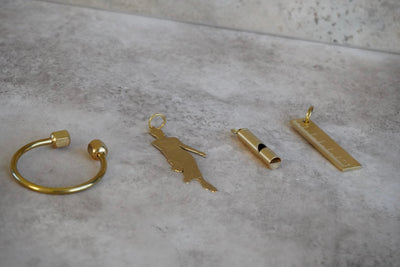 Brass Charmed Keychain